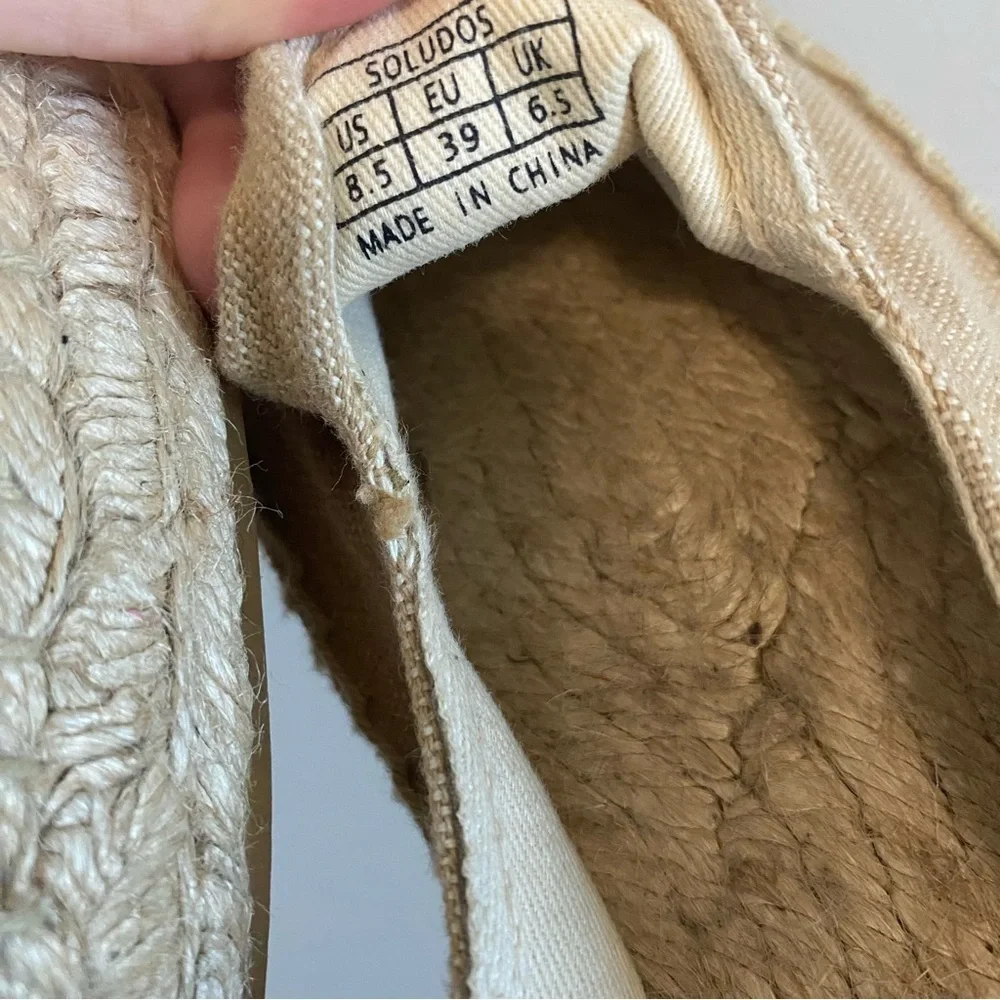 Soludos Safari Palm Tree Smoking Slipper Espadrille Flat Shoe Size Women's US 9